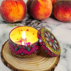 Peach candle